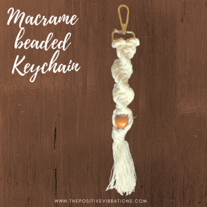 Macrame beaded Keychain