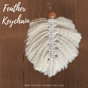 Natural Feather Keychain