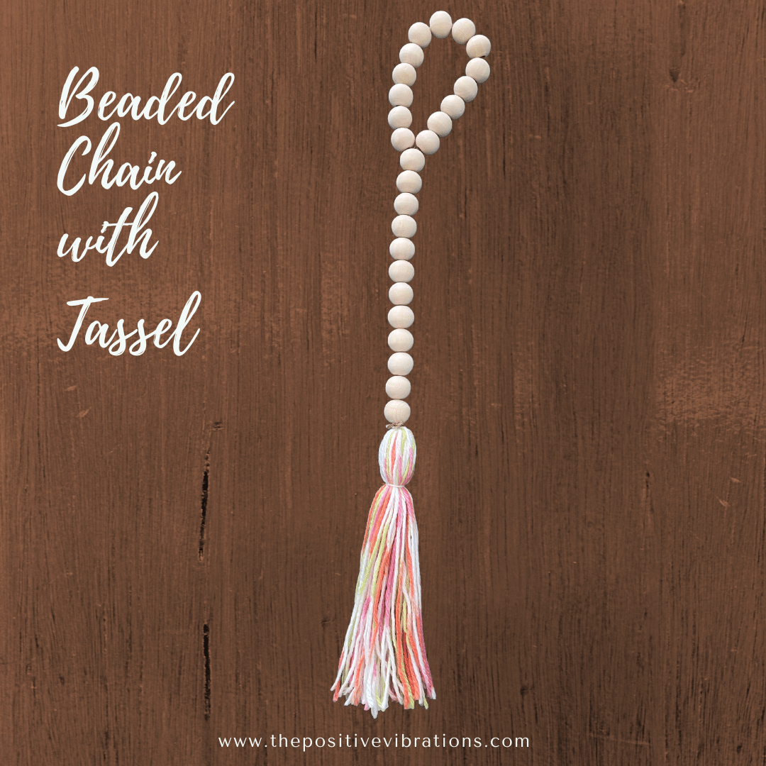 Beaded chain with tassel